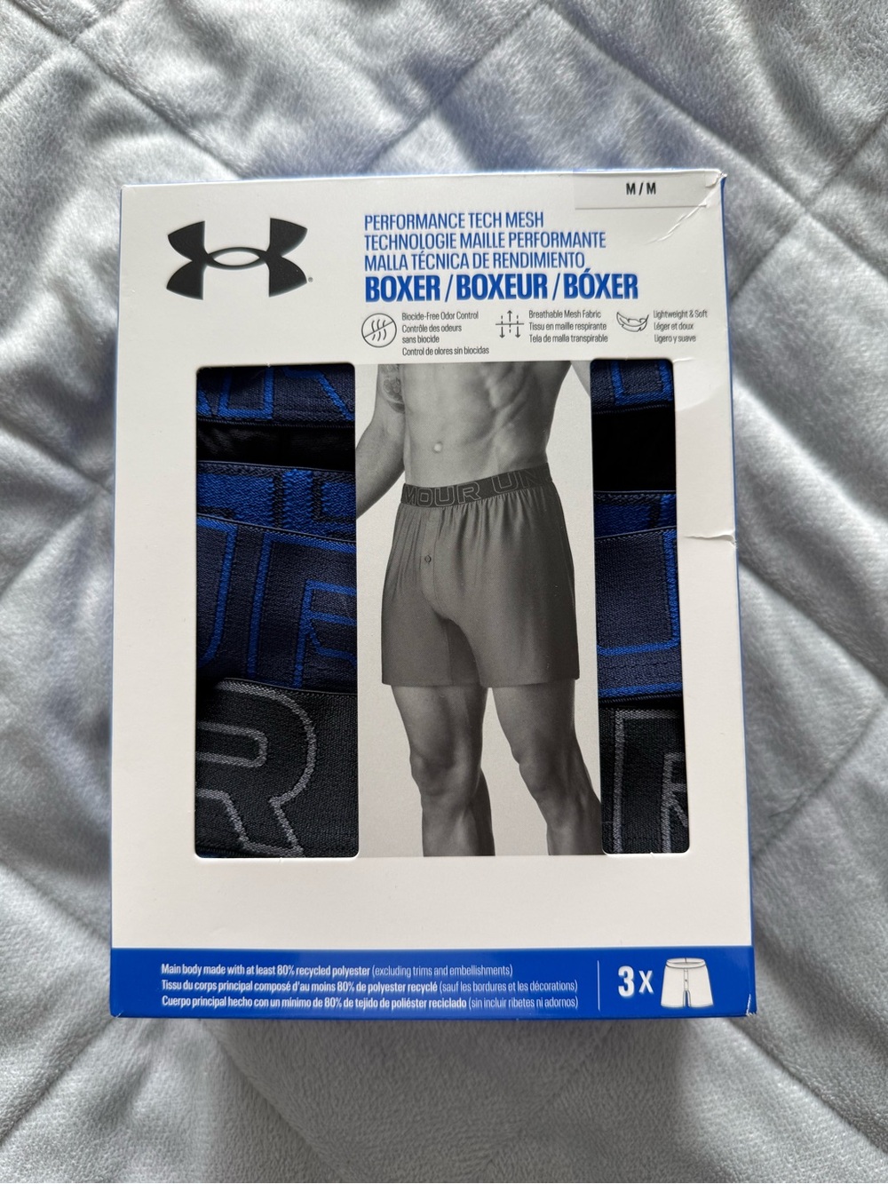 Under Armour Mesh Boxer Briefs - Blue & Black (3-Pack)